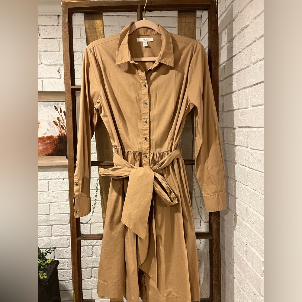 Beige long sleeve dress. Perfect condition, but no tags.